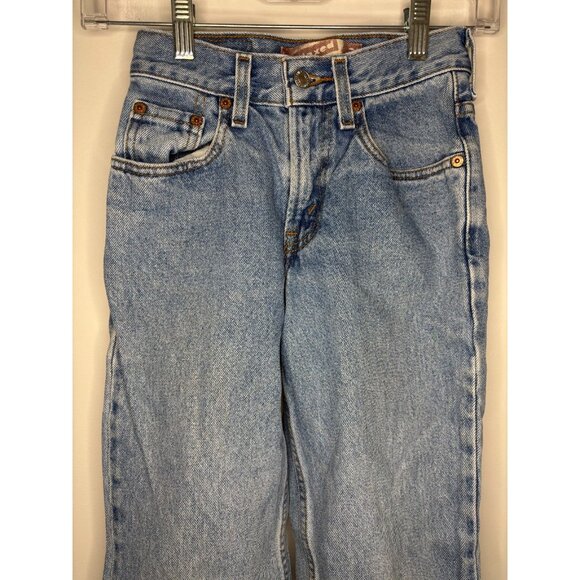 LEVI'S 550 Relaxed Fit Boys 10 Slim 5-Pocket 23X25 Denim Light Wash Jeans - Picture 5 of 9